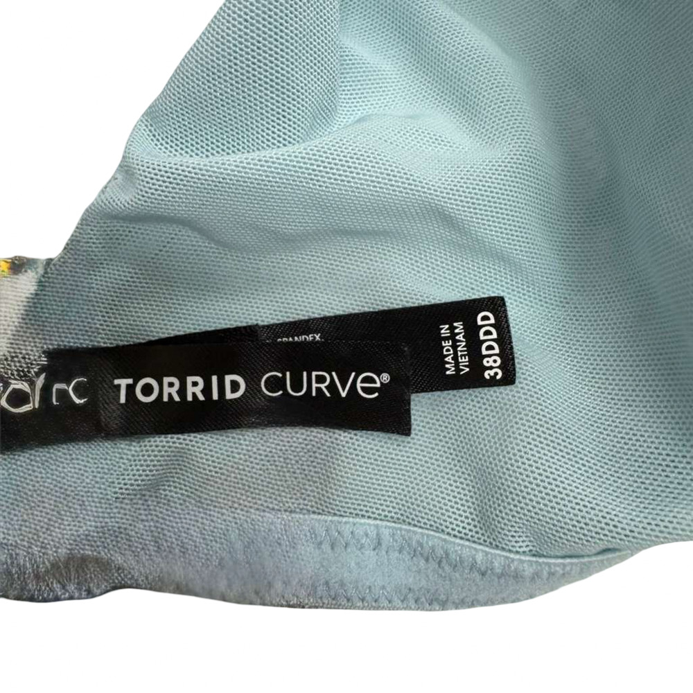 Torrid Lace Blue Underwire Back Close Adjustable Lightly Lined Bra 38 DDD - Picture 2 of 11